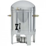 Vollrath 46255 9 Qt. New York, New York Retractable Dripless Chafer Full Size with Brass Trim