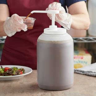 TableCraft Condiment Pump Kit with 1 oz. Pump and 1 Gallon Jug TableCraft Condiment Pump Kit with 1 oz. Pump and 1 Gallon Jug