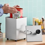ServSense Single 3.7 Qt. Stainless Steel Condiment Pump Dispenser with 1 oz. Stainless Steel Pump