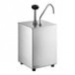 ServSense Single 3.7 Qt. Stainless Steel Condiment Pump Dispenser with 1 oz. Stainless Steel Pump