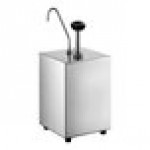 ServSense Single 3.7 Qt. Stainless Steel Condiment Pump Dispenser with 1 oz. Stainless Steel Pump
