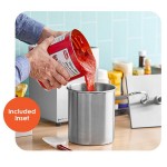 ServSense Single 3.7 Qt. Stainless Steel Condiment Pump Dispenser with 1 oz. Stainless Steel Pump