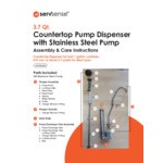 ServSense Single 3.7 Qt. Stainless Steel Condiment Pump Dispenser with 1 oz. Stainless Steel Pump