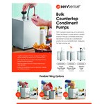 ServSense Single 3.7 Qt. Stainless Steel Condiment Pump Dispenser with 1 oz. Stainless Steel Pump