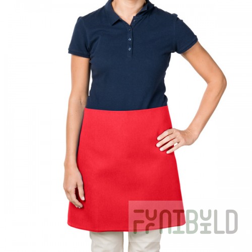 Intedge Red Poly-Cotton 4-Way Waist Apron - 38