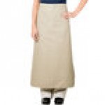Intedge Beige Poly-Cotton Bistro Apron with 2 Pockets - 38 Intedge Beige Poly-Cotton Bistro Apron with 2 Pockets - 38