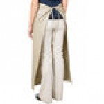 Intedge Beige Poly-Cotton Bistro Apron with 2 Pockets - 38 Intedge Beige Poly-Cotton Bistro Apron with 2 Pockets - 38