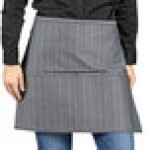 Uncommon Chef 3130 Gray Customizable Denim Cadence Waist Apron with Black Webbing and 3 Pockets - 18