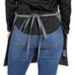 Uncommon Chef 3130 Gray Customizable Denim Cadence Waist Apron with Black Webbing and 3 Pockets - 18