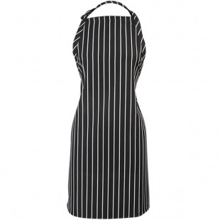 Mercer Culinary M61120BCS Genesis® Chalk Stripe Poly-Cotton Bib Apron with Adjustable Neck - 33