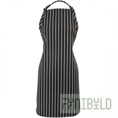 Mercer Culinary M61120BCS Genesis® Chalk Stripe Poly-Cotton Bib Apron with Adjustable Neck - 33