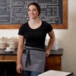 Choice Gray Poly-Cotton Waist Apron with Black Webbing and 3 Pockets - 12 Choice Gray Poly-Cotton Waist Apron with Black Webbing and 3 Pockets - 12