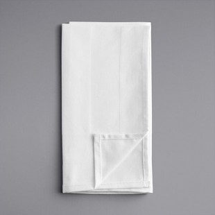 Oxford White 55/45 Cotton / Polyester Blend Satin Band Cloth Napkins, 20 Oxford White 55/45 Cotton / Polyester Blend Satin Band Cloth Napkins, 20