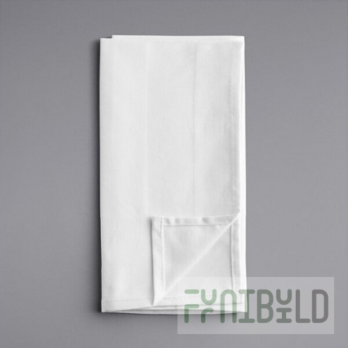 Oxford White 55/45 Cotton / Polyester Blend Satin Band Cloth Napkins, 20