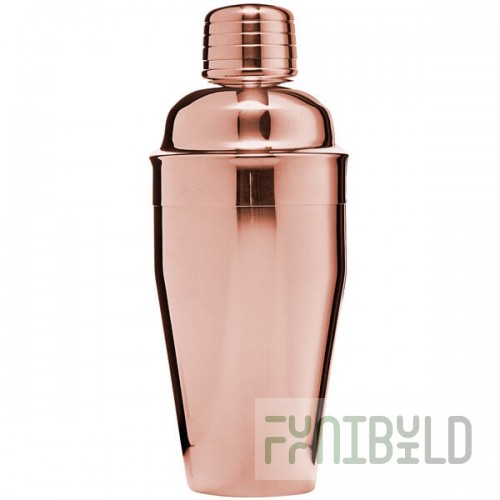 Franmara Tavern 18 oz. Copper-Plated Cobbler Cocktail Shaker 8406C BXR
