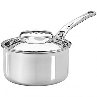de Buyer Affinity 1.4 Qt. 5-Ply Stainless Steel Sauce Pan with Cover 3746.16