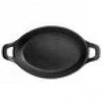 Vollrath 59743 25.4 oz. Pre-Seasoned Mini Cast Iron Oval Casserole Dish