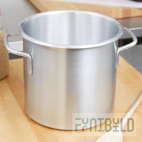 Vollrath 4302 Wear-Ever 9 Qt. Classic Aluminum Rolled Edge Stock Pot