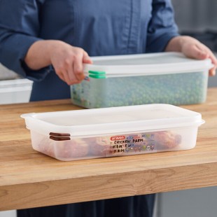 Araven 03029 1/3 Size Translucent Polypropylene Food Pan with Airtight Lid - 2 1/2