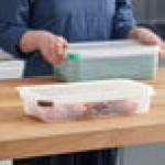 Araven 03029 1/3 Size Translucent Polypropylene Food Pan with Airtight Lid - 2 1/2