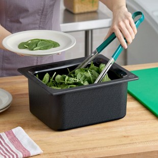 Carlisle CM110103 Coldmaster 1/2 Size Black Cold ABS Plastic Food Pan - 6