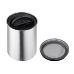 Planetary Design Airscape 17 oz. Brushed Stainless Steel Round Airtight Food Storage Container AS0107
