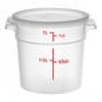 Choice 1 Qt. Translucent Round Polypropylene Food Storage Container and Lid - 12/Pack