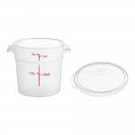 Choice 1 Qt. Translucent Round Polypropylene Food Storage Container and Lid - 12/Pack