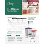 Choice 1 Qt. Translucent Round Polypropylene Food Storage Container and Lid - 12/Pack