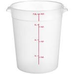Choice 8 Qt. Translucent Round Polypropylene Food Storage Container Choice 8 Qt. Translucent Round Polypropylene Food Storage Container