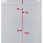 Choice 8 Qt. Translucent Round Polypropylene Food Storage Container Choice 8 Qt. Translucent Round Polypropylene Food Storage Container