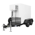 Leer 5X10ADT 5' x 10' Auto Defrost Cooler / Freezer / Ice Transport with 2 Swing Doors and Integrated Trailer