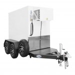 Leer 5X10ADT 5' x 10' Auto Defrost Cooler / Freezer / Ice Transport with 2 Swing Doors and Integrated Trailer