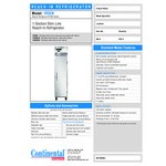 Continental Refrigerator 1RSE-N-SS 18
