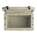 CaterGator CG45TANW Tan 45 Qt. Mobile Rotomolded Outdoor Cooler / Ice Chest