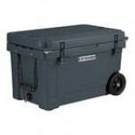 CaterGator CG45TANW Tan 45 Qt. Mobile Rotomolded Outdoor Cooler / Ice Chest