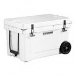 CaterGator CG45TANW Tan 45 Qt. Mobile Rotomolded Outdoor Cooler / Ice Chest
