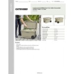 CaterGator CG45TANW Tan 45 Qt. Mobile Rotomolded Outdoor Cooler / Ice Chest