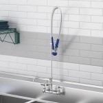 Waterloo 1.15 GPM Wall-Mount Pre-Rinse Faucet with 8 Waterloo 1.15 GPM Wall-Mount Pre-Rinse Faucet with 8