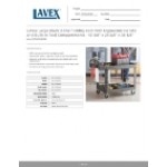 Lavex Large Black 2-Shelf Utility Cart with Ergonomic Handle and Built-In Tool Compartments - 43 1/8