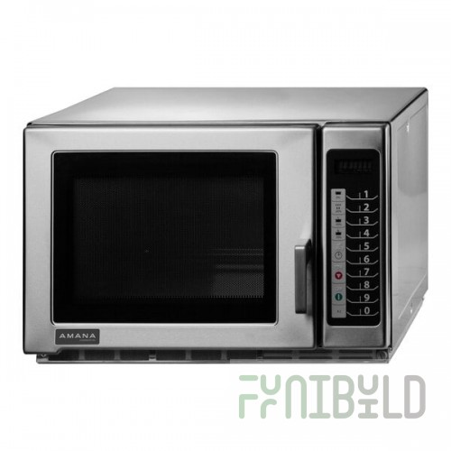 Amana RFS21TS Medium-Duty Stainless Steel Commercial Microwave with Push Button Controls - 208/240V, 2,100W