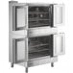 MainStreet Equipment CG2-NK Double Deck Full Size Natural Gas Convection Oven with Legs - 108,000 BTU