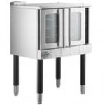 MainStreet Equipment CG2-NK Double Deck Full Size Natural Gas Convection Oven with Legs - 108,000 BTU