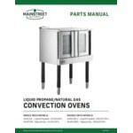 MainStreet Equipment CG2-NK Double Deck Full Size Natural Gas Convection Oven with Legs - 108,000 BTU