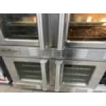 MainStreet Equipment CG2-NK Double Deck Full Size Natural Gas Convection Oven with Legs - 108,000 BTU