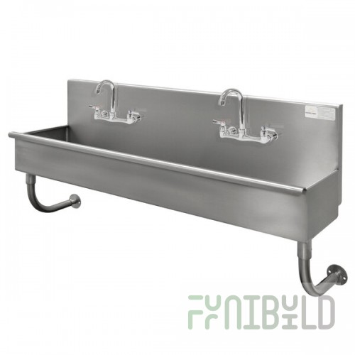 Advance Tabco 19-18-40-F 16-Gauge Stainless Steel Multi-Station Hand Sink with 8