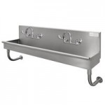Advance Tabco 19-18-40-F 16-Gauge Stainless Steel Multi-Station Hand Sink with 8 Advance Tabco 19-18-40-F 16-Gauge Stainless Steel Multi-Station Hand Sink with 8