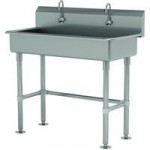 Advance Tabco 19-18-40-F 16-Gauge Stainless Steel Multi-Station Hand Sink with 8 Advance Tabco 19-18-40-F 16-Gauge Stainless Steel Multi-Station Hand Sink with 8