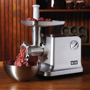 Weston 33-1301-W Pro Series #12 Electric Meat Grinder and Sausage Stuffer - 120V, 750W