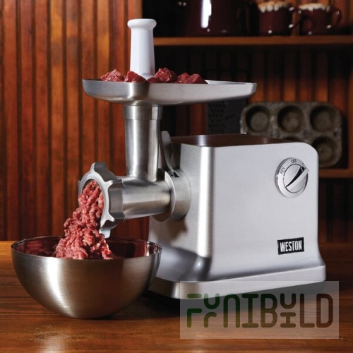 Weston 33-1301-W Pro Series #12 Electric Meat Grinder and Sausage Stuffer - 120V, 750W